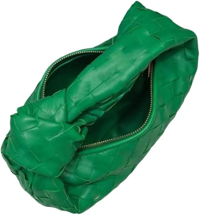 LingEva Leather Woven Hobo Bag