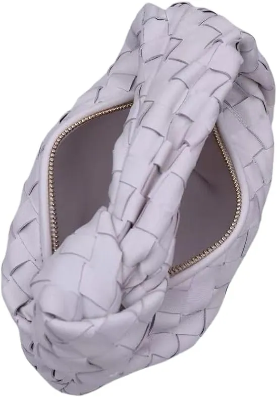 LingEva Leather Woven Hobo Bag