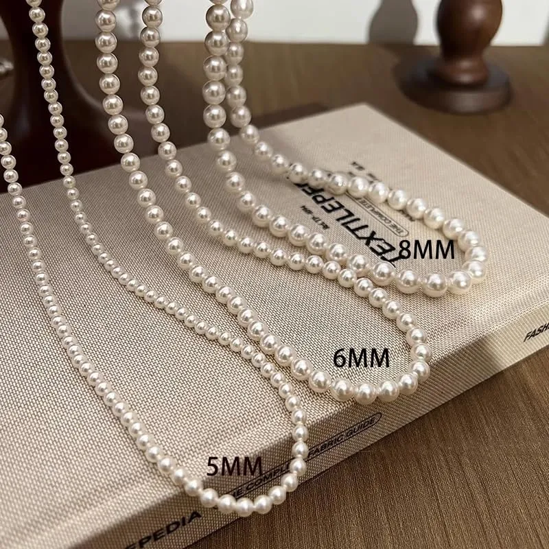 Long Pearl Necklace for women - Elegant Long Necklaces for Women Classic Pearl Choker Necklaces for Women Luxurious Pearl Necklaces for women Timeless Pearls Necklaces for Women Perfect for Weddings Parties Special Occasions