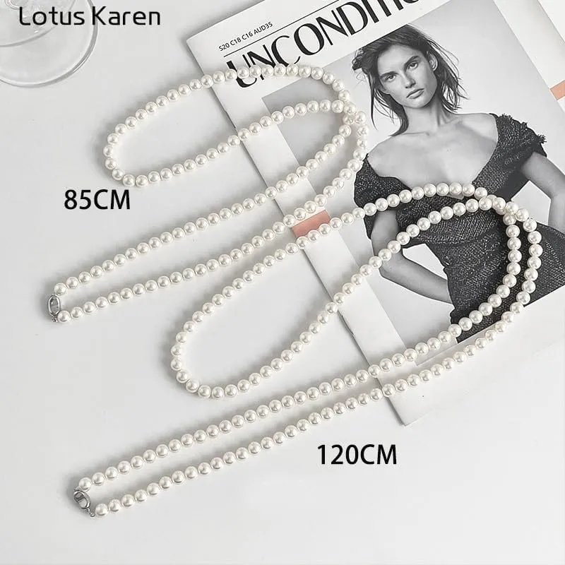 Long Pearl Necklace for women - Elegant Long Necklaces for Women Classic Pearl Choker Necklaces for Women Luxurious Pearl Necklaces for women Timeless Pearls Necklaces for Women Perfect for Weddings Parties Special Occasions