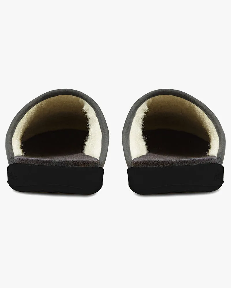 Mahabis Mule Slippers - Dark Grey / Skien Black