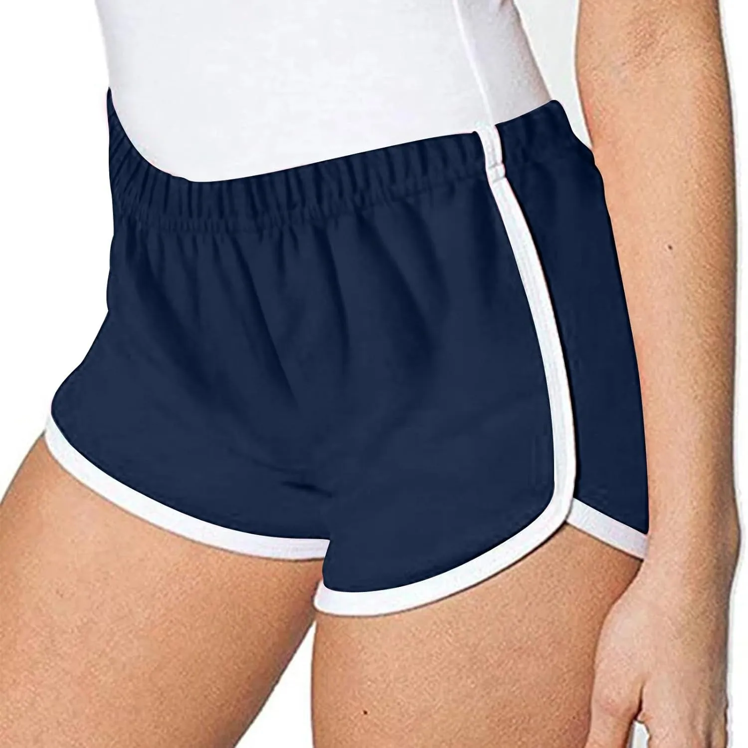 maisdgop Yoga Shorts for Women 3 Pack High Waisted Running Shorts Trendy Workout Dolphin Shorts Casual Summer Biker Shorts