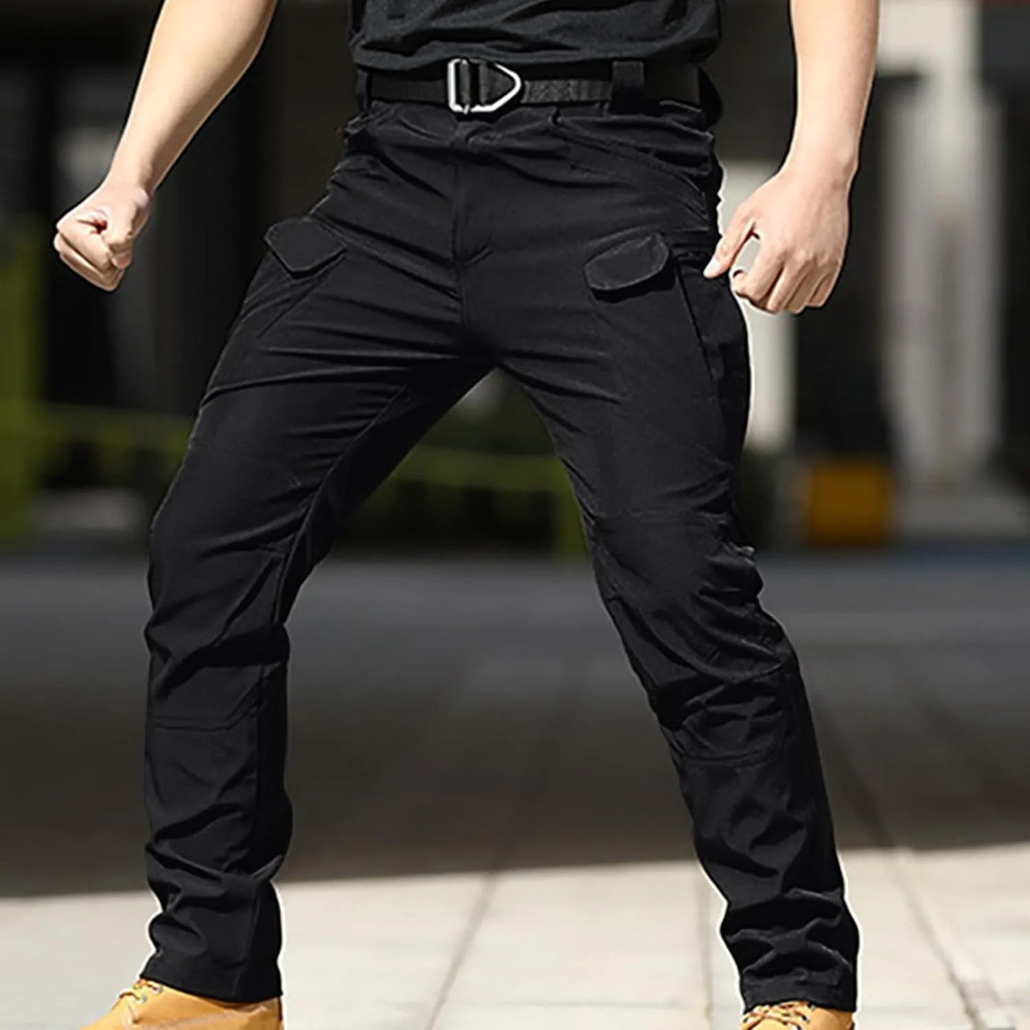 Men Cargo Pants Big and Tall Outdoor Lightweight Tactical Pants Work Hiking Trouser Style Joggers with Pockets