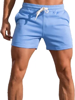 Mens 5.5 Inch Sweat Shorts Mens Athletic Gym Shorts 5 Inch Inseam Cotton Shorts for Men Gym Shorts with Pockets