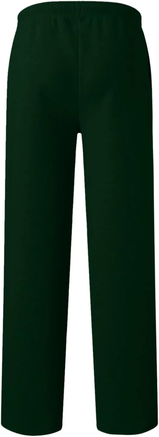 Men's Baggy Sweatpants, Fleece Straight Leg Jogger, Workout Casual Pant Loose Athletic Trousers Elastic Waist Pockets