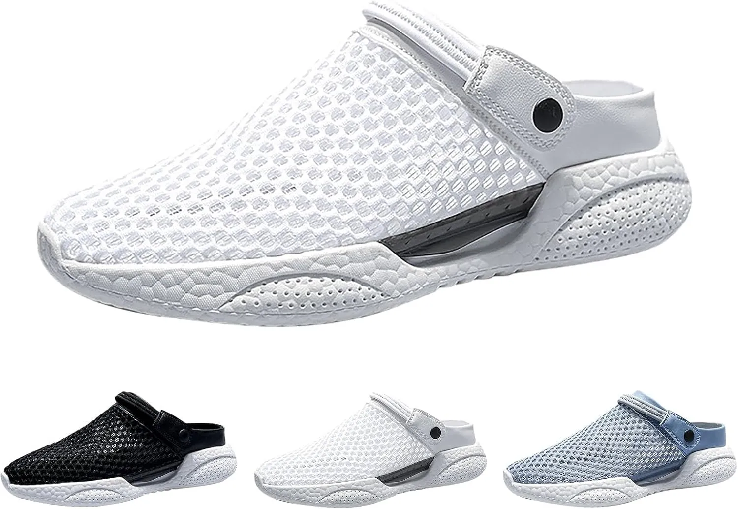 Men's Casual Mesh Shoes Non Slip Breathable Sports Hiking Sneaker Travel Leather Sandals for Summer Outdoor