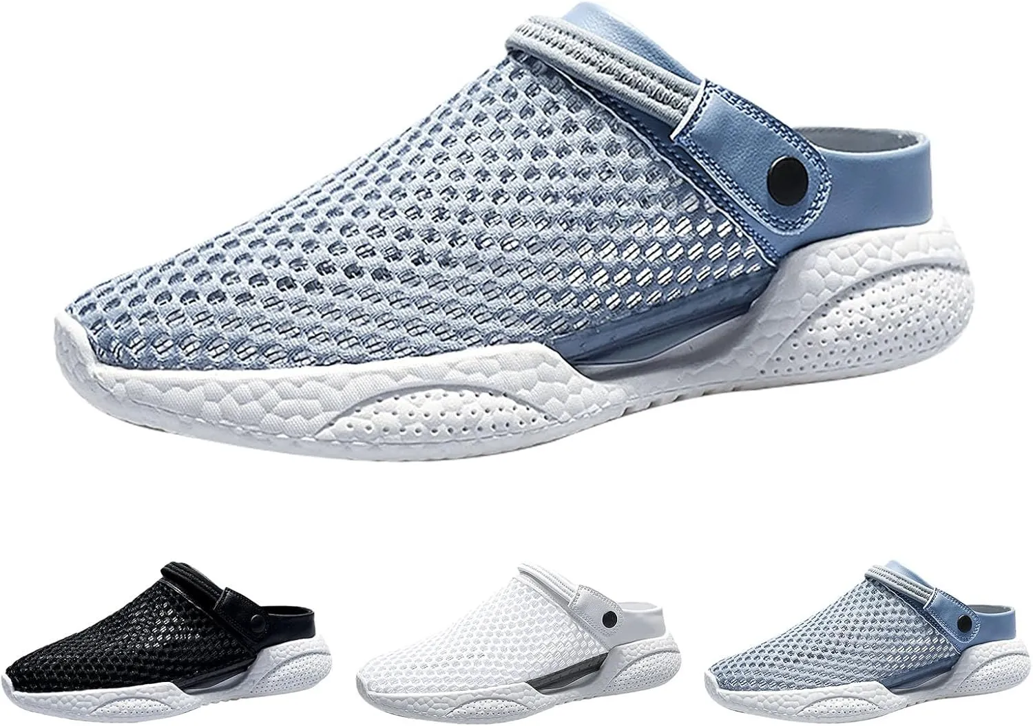 Men's Casual Mesh Shoes Non Slip Breathable Sports Hiking Sneaker Travel Leather Sandals for Summer Outdoor