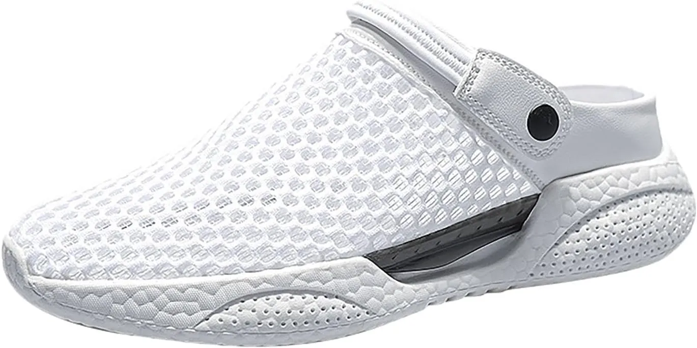 Men's Casual Mesh Shoes Non Slip Breathable Sports Hiking Sneaker Travel Leather Sandals for Summer Outdoor