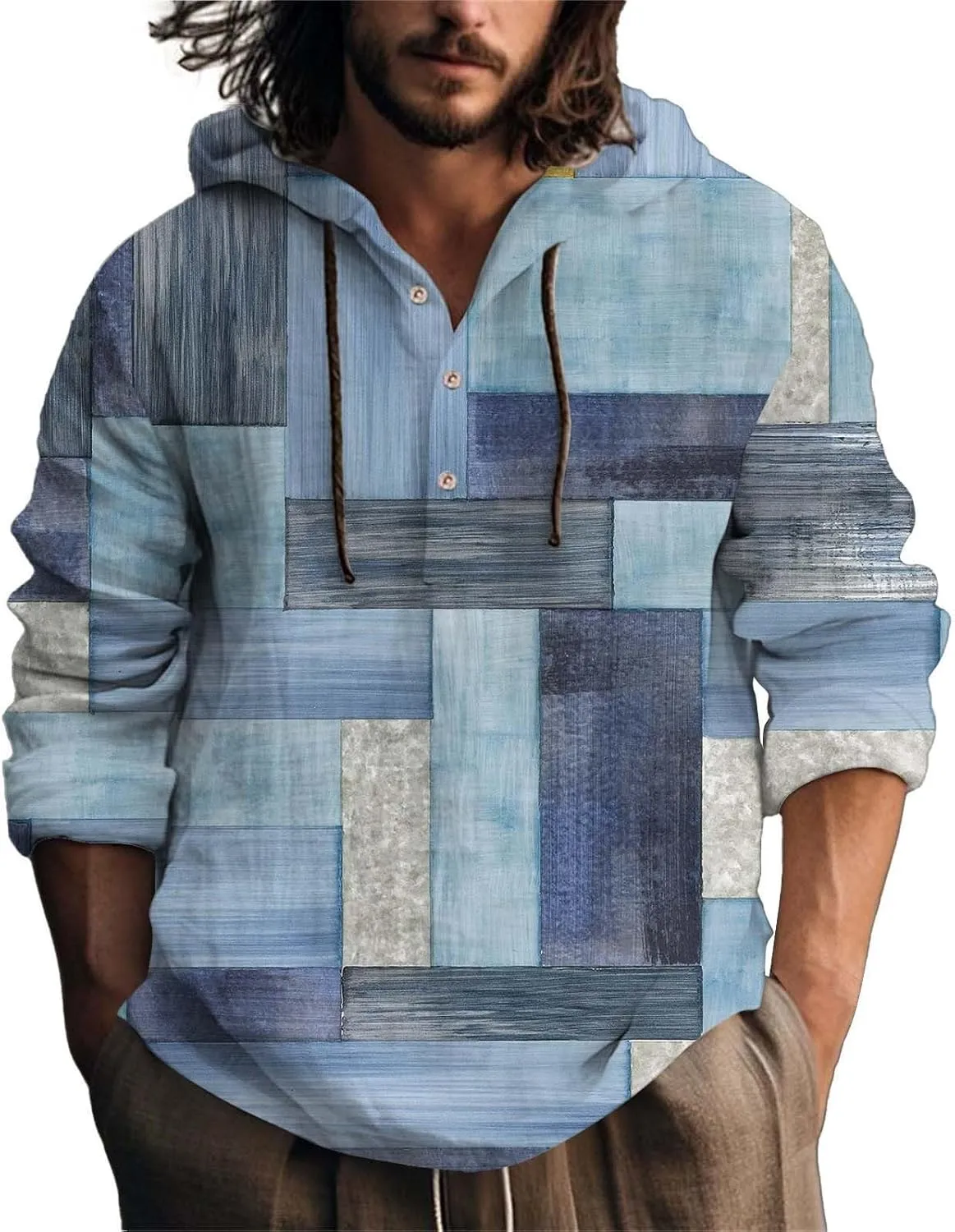 Men's Cotton Linen Button Down Shirt Casual Stylish Long Sleeve Business Dress Shirts Slim Fit Beach Shirts for Men
