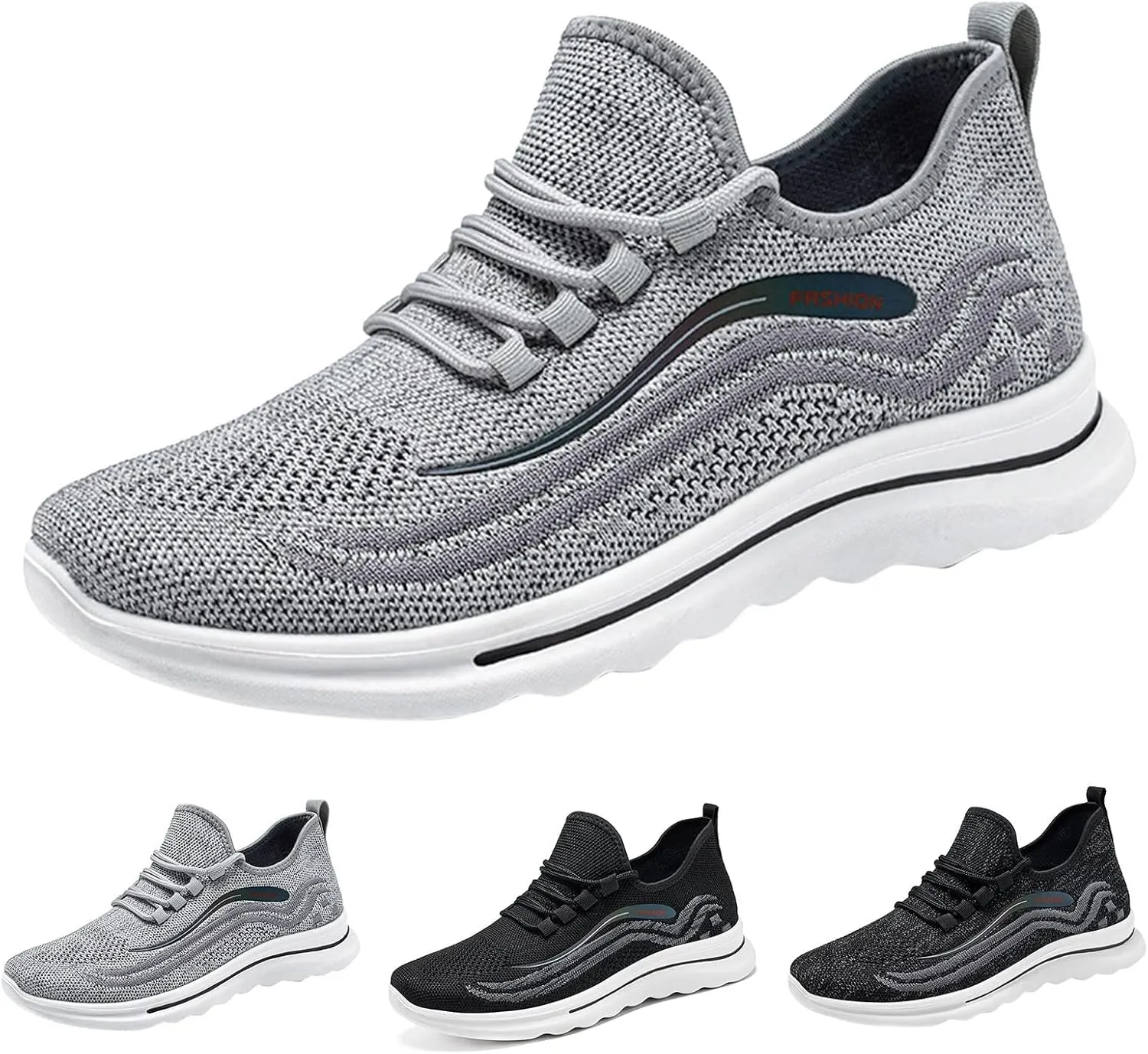 Men's Fashion Sneakers Sneakers for Men Men's Supportive Running Shoes Athletic on Shoes Men Hands Free Slip On Sneaker White Tennis