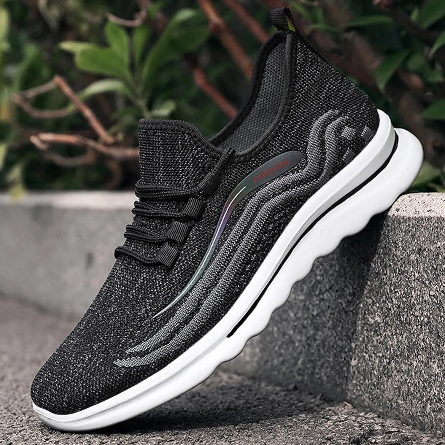 Men's Fashion Sneakers Sneakers for Men Men's Supportive Running Shoes Athletic on Shoes Men Hands Free Slip On Sneaker White Tennis