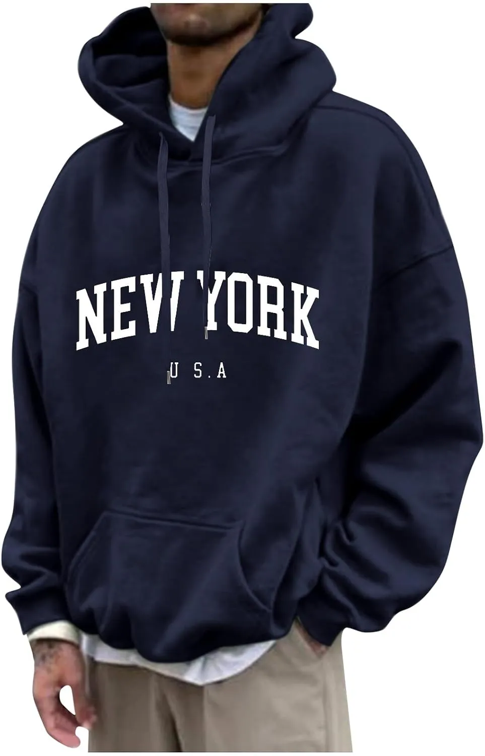 Men's Graphic Hoodies Letter Print Techwear Y2k Hoodie Long Sleeve Streetwear Unisex Casual Hoodies, M-3XL