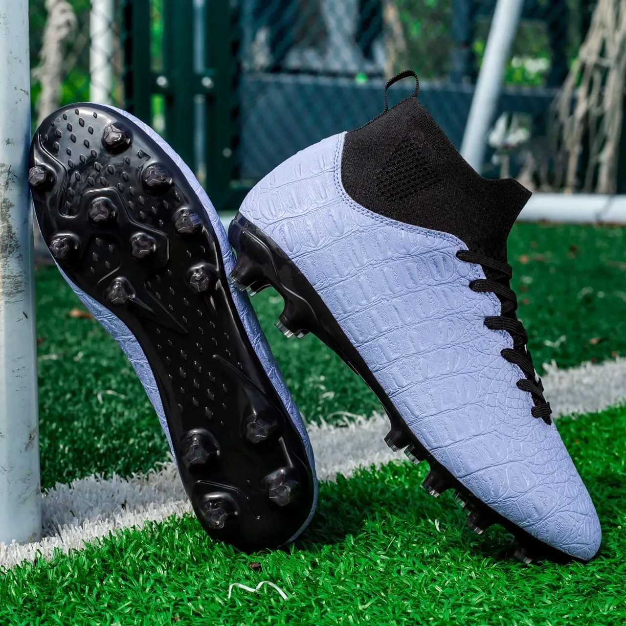 Men's High-Top Soccer Cleats for Youth & Kids  Lightweight Football Cleats for Firm Ground & Turf  Durable Training Futsal Shoes, Athletic Boys' Football Shoes for Indoor & Outdoor Play
