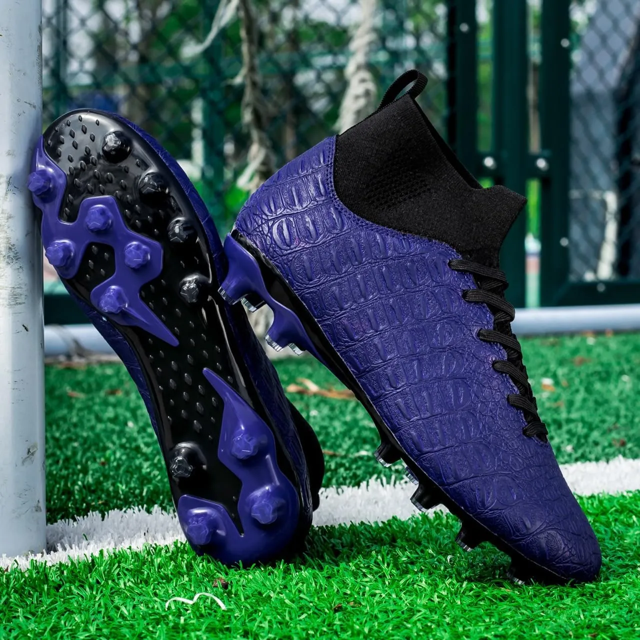 Men's High-Top Soccer Cleats for Youth & Kids  Lightweight Football Cleats for Firm Ground & Turf  Durable Training Futsal Shoes, Athletic Boys' Football Shoes for Indoor & Outdoor Play