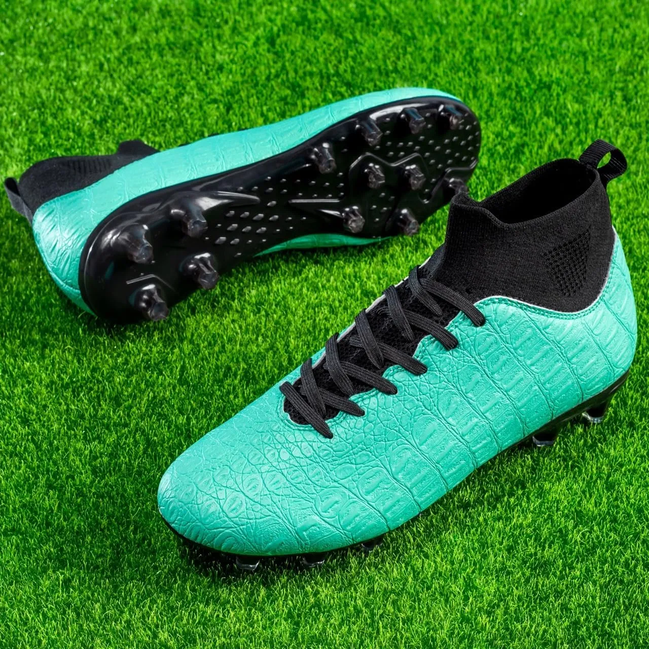 Men's High-Top Soccer Cleats for Youth & Kids  Lightweight Football Cleats for Firm Ground & Turf  Durable Training Futsal Shoes, Athletic Boys' Football Shoes for Indoor & Outdoor Play