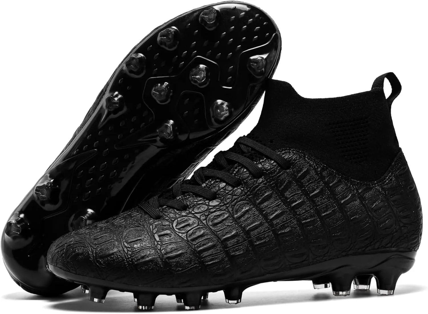 Men's High-Top Soccer Cleats for Youth & Kids  Lightweight Football Cleats for Firm Ground & Turf  Durable Training Futsal Shoes, Athletic Boys' Football Shoes for Indoor & Outdoor Play