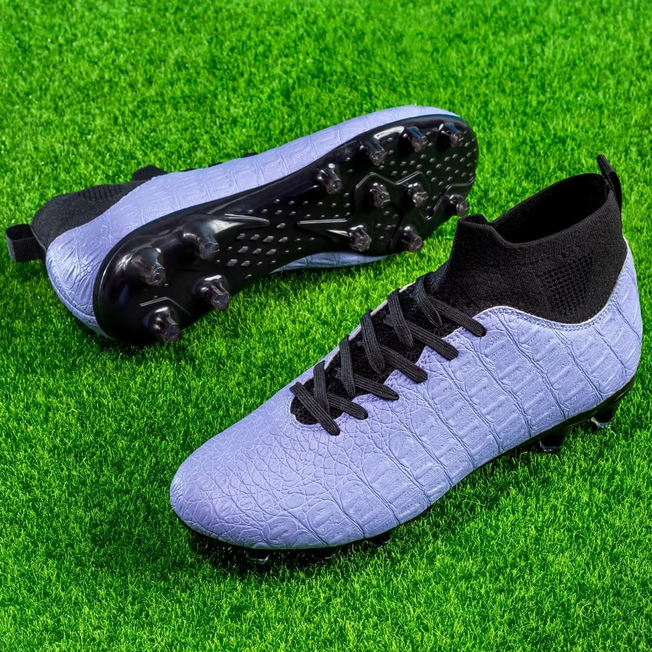 Men's High-Top Soccer Cleats for Youth & Kids  Lightweight Football Cleats for Firm Ground & Turf  Durable Training Futsal Shoes, Athletic Boys' Football Shoes for Indoor & Outdoor Play