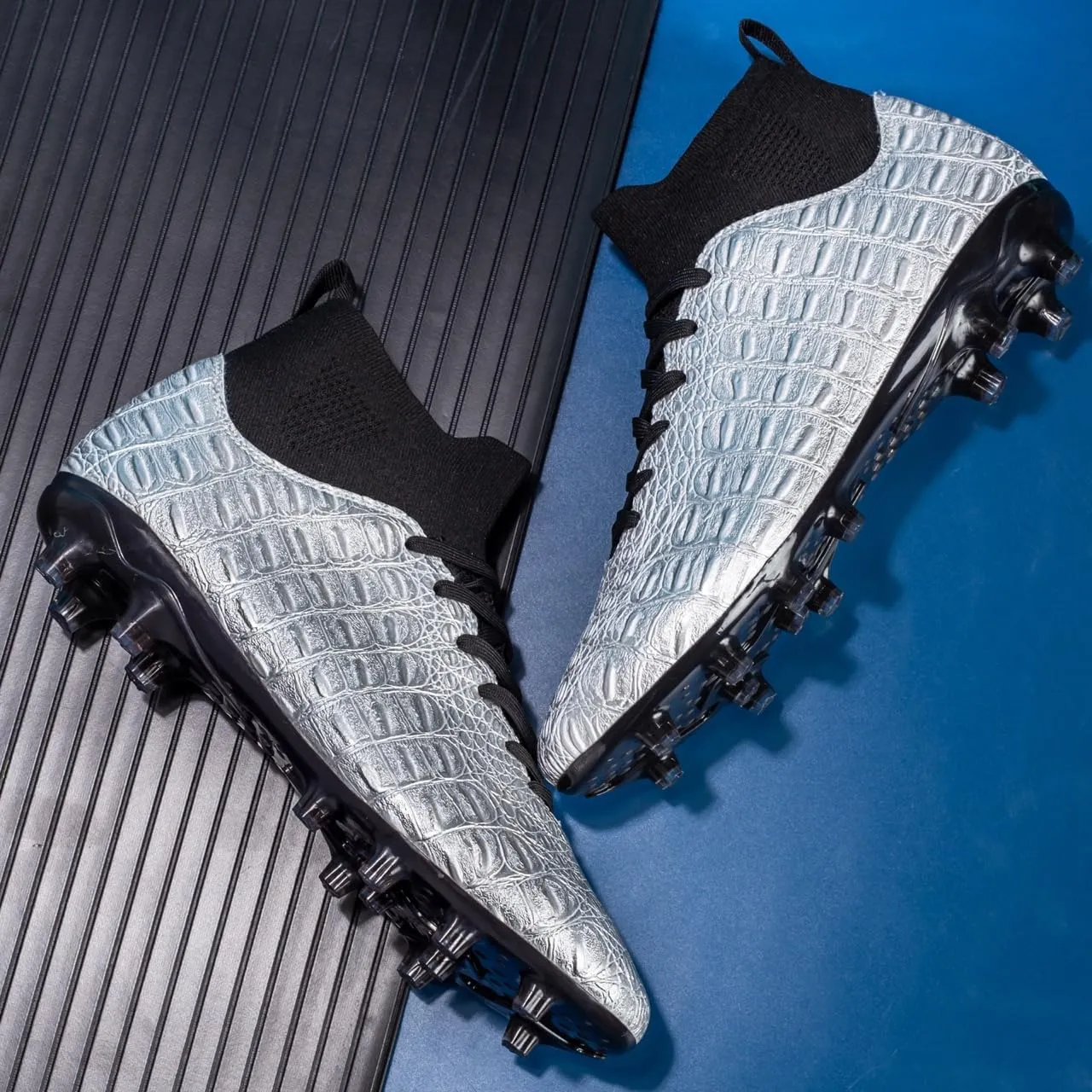 Men's High-Top Soccer Cleats for Youth & Kids  Lightweight Football Cleats for Firm Ground & Turf  Durable Training Futsal Shoes, Athletic Boys' Football Shoes for Indoor & Outdoor Play