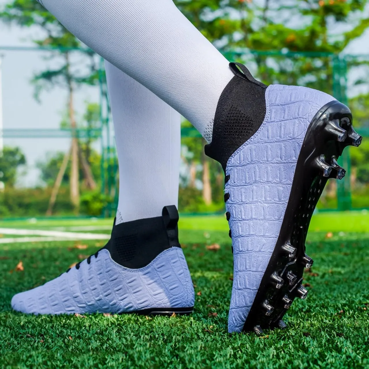Men's High-Top Soccer Cleats for Youth & Kids  Lightweight Football Cleats for Firm Ground & Turf  Durable Training Futsal Shoes, Athletic Boys' Football Shoes for Indoor & Outdoor Play