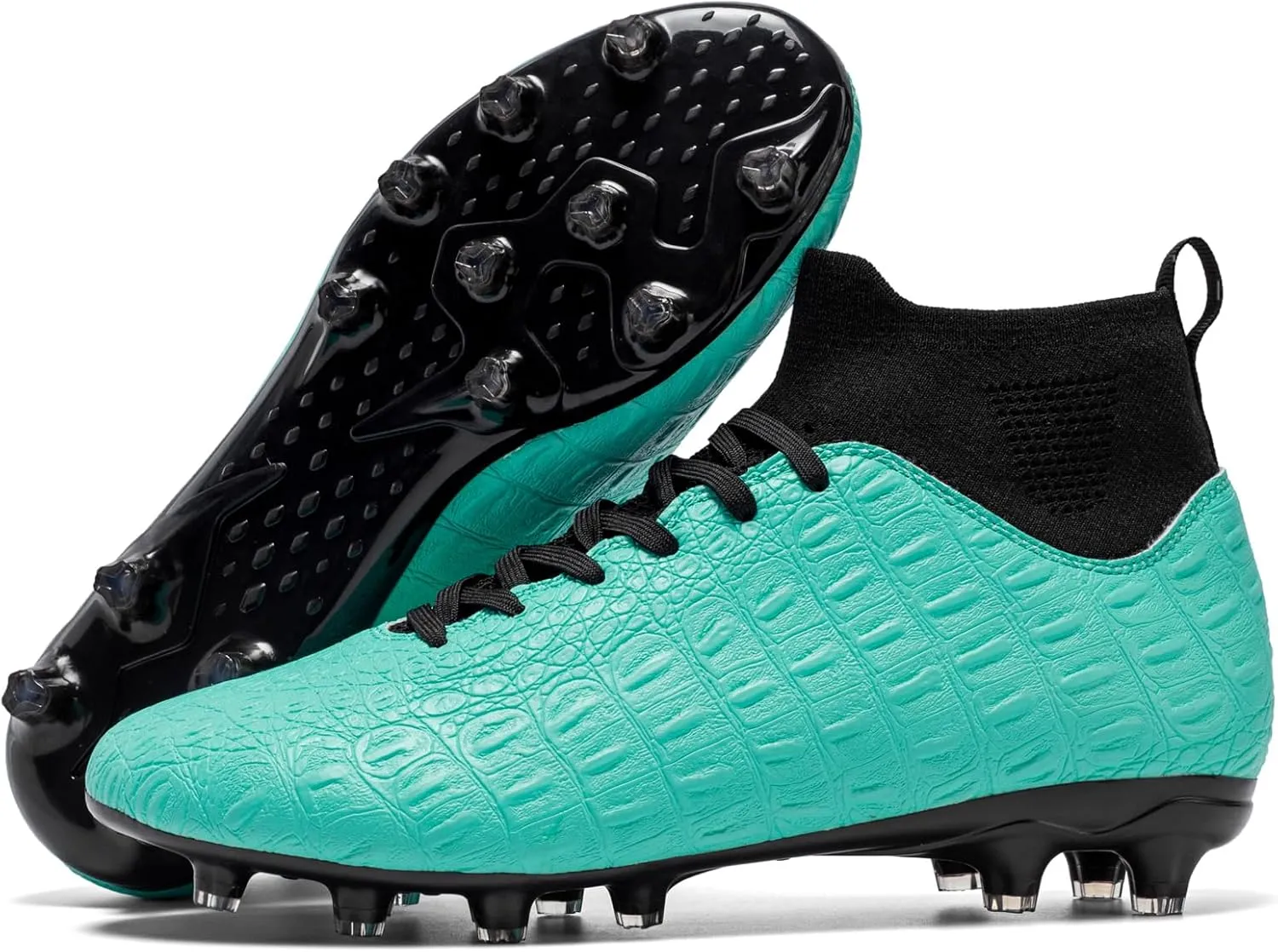 Men's High-Top Soccer Cleats for Youth & Kids  Lightweight Football Cleats for Firm Ground & Turf  Durable Training Futsal Shoes, Athletic Boys' Football Shoes for Indoor & Outdoor Play