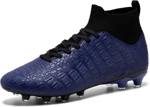 Men's High-Top Soccer Cleats for Youth & Kids  Lightweight Football Cleats for Firm Ground & Turf  Durable Training Futsal Shoes, Athletic Boys' Football Shoes for Indoor & Outdoor Play