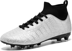 Men's High-Top Soccer Cleats for Youth & Kids  Lightweight Football Cleats for Firm Ground & Turf  Durable Training Futsal Shoes, Athletic Boys' Football Shoes for Indoor & Outdoor Play