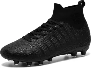 Men's High-Top Soccer Cleats for Youth & Kids  Lightweight Football Cleats for Firm Ground & Turf  Durable Training Futsal Shoes, Athletic Boys' Football Shoes for Indoor & Outdoor Play