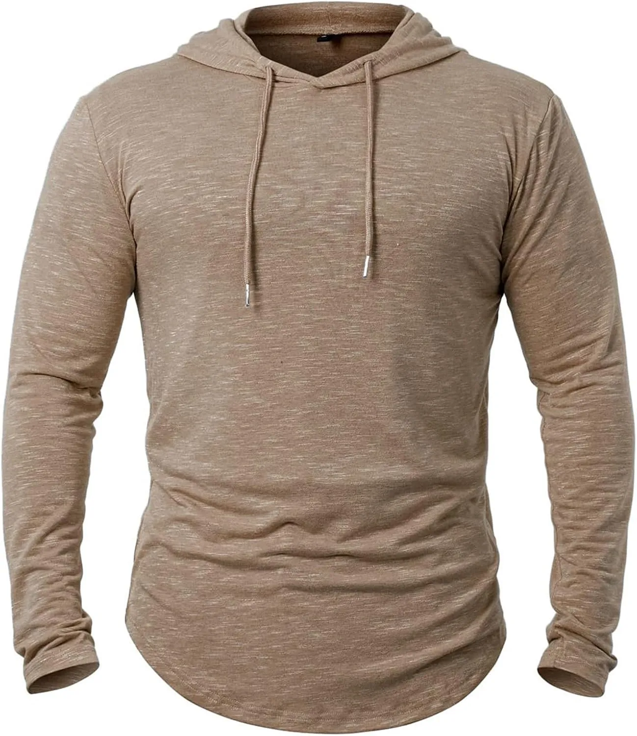 Mens Hoodie Shirts Long Sleeve Solid Color Hooded Sweatshirts Tops Lightweight Plus Size Loose Fit Pullover Shirt S-2XL