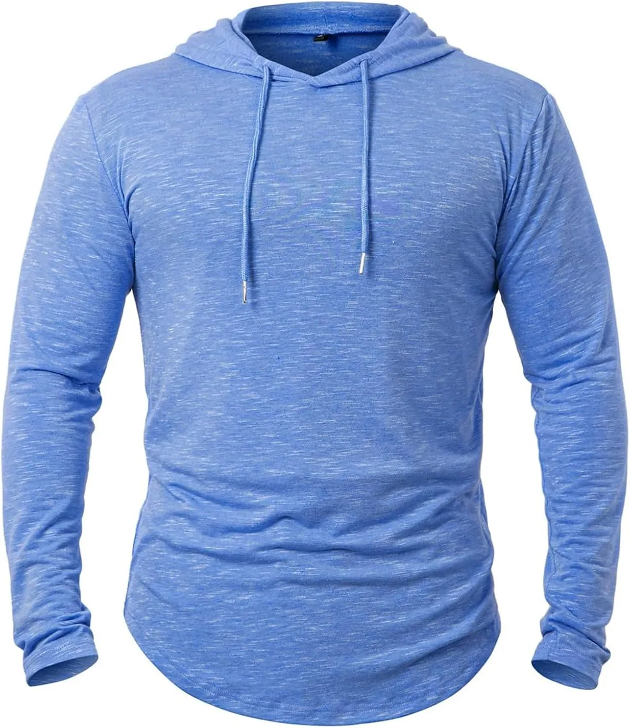 Mens Hoodie Shirts Long Sleeve Solid Color Hooded Sweatshirts Tops Lightweight Plus Size Loose Fit Pullover Shirt S-2XL