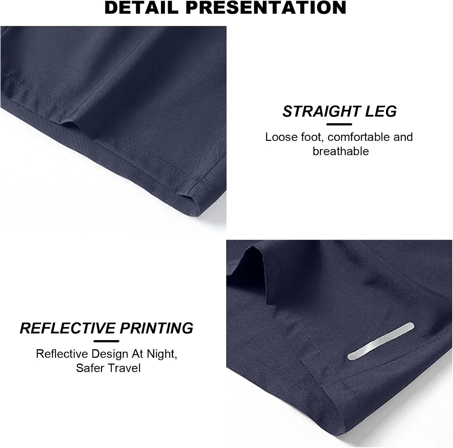 Men's Ice Silk Elastic Shorts Men's Quick Drying Shorts Zipper Pocket Workout Running Shorts Summer Loose Casual Shorts