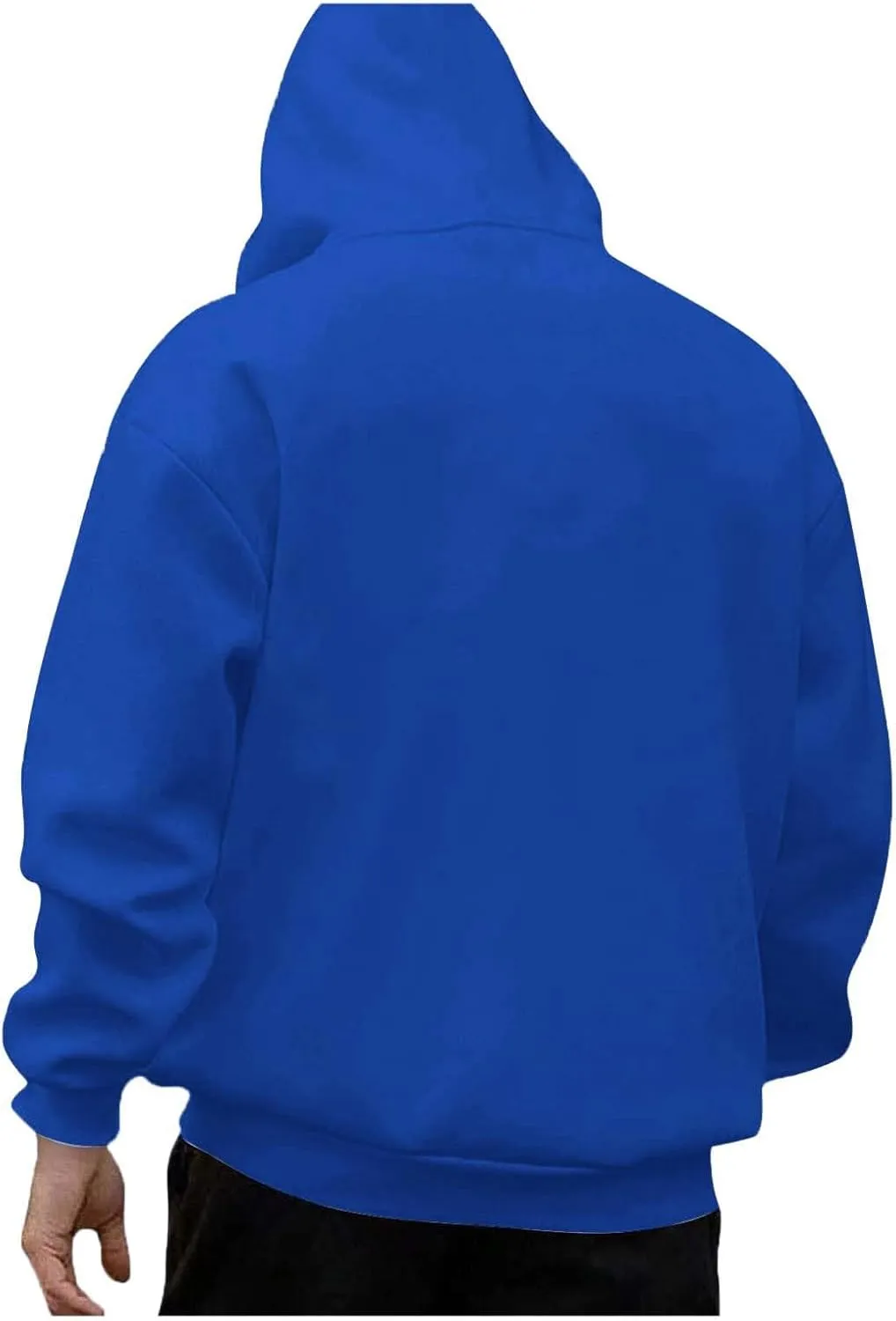 Mens Oversized Hoodie Casual Pullover Long Sleeve Hooded Sweatshirts Trendy Loose Fit Letter Print Hoodies for Men