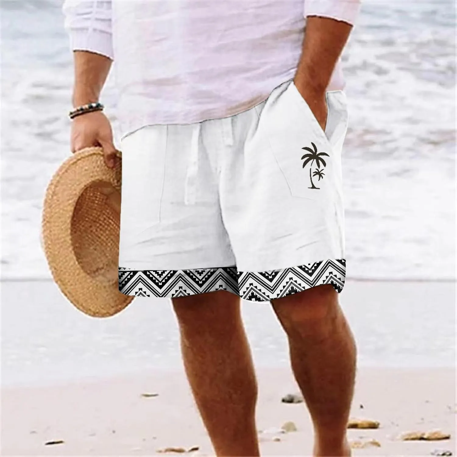 Mens Shorts Casual Work Shorts Fashion Slim Five Minute Pants Beach Shorts Men's Cotton Blend Shorts Men Shorts Le