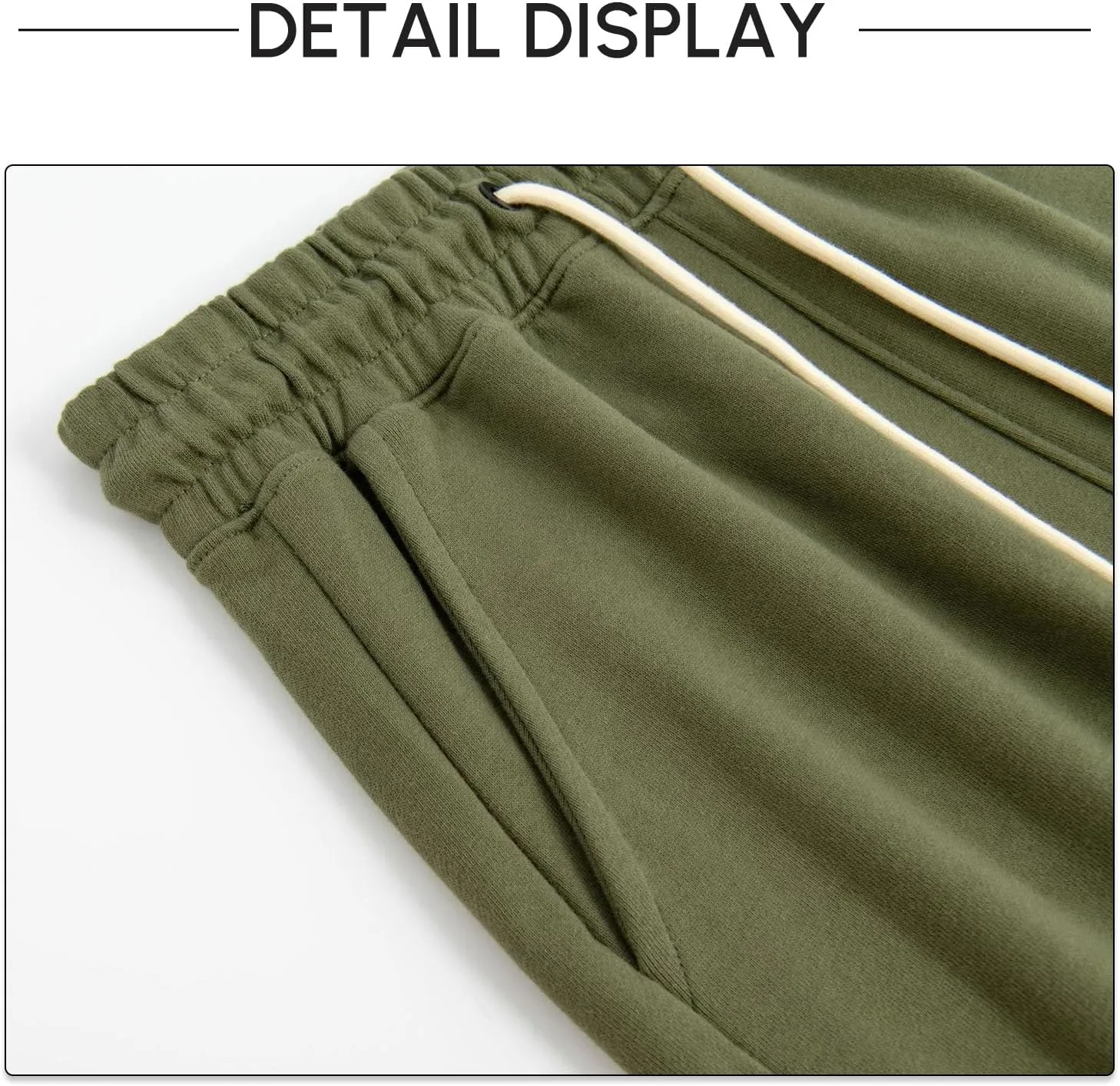 Mens Sweat Shorts with Pockets Drawstring Athletic Gym Shorts Cotton Workout Running Shorts