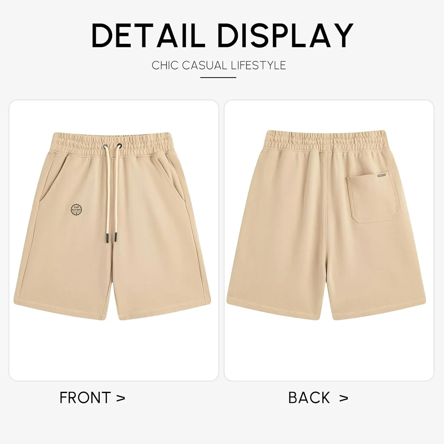 Mens Sweat Shorts with Pockets Drawstring Athletic Gym Shorts Cotton Workout Running Shorts