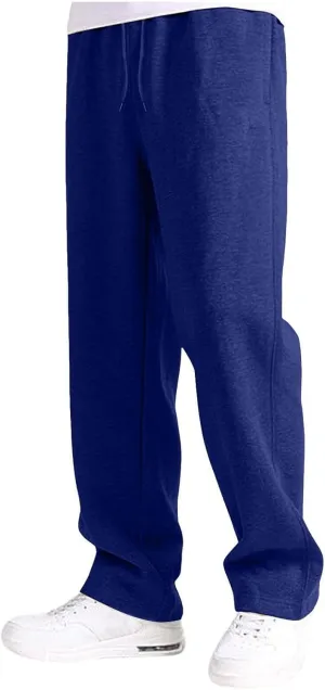 Men's Sweatpants Gym Running Workout Joggers Pants Fitness Track Athletic Solid Trousers Drawstring with Pockets