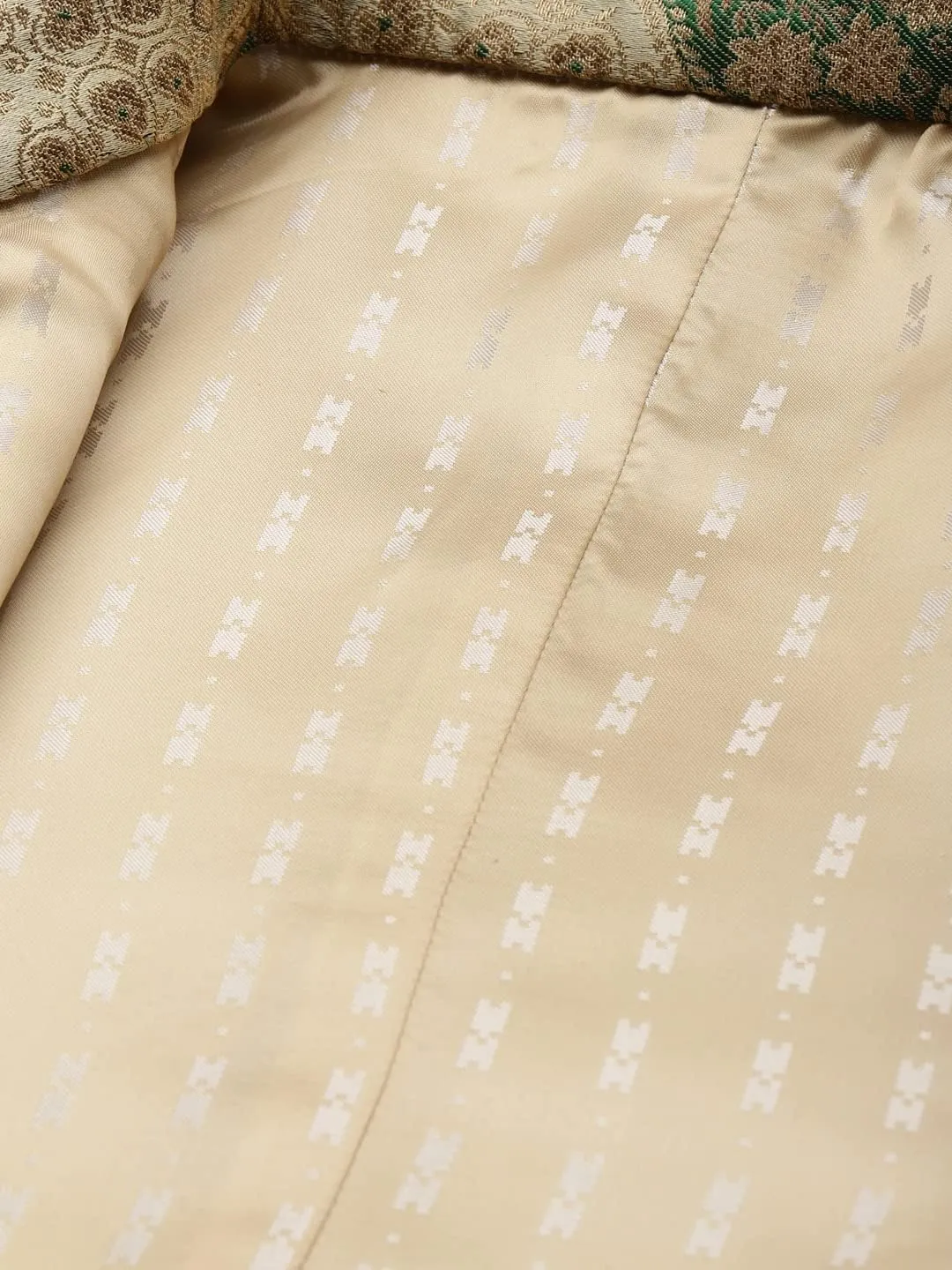 Men's Woven Jaquard Silk Nehru Jacket