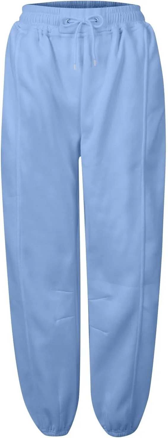 midelxp Womens Fleece High Waisted Sweatpants Baggy Comfy Stretch Workout Joggers Pants Casual Flowy Yoga Pants with Pockets