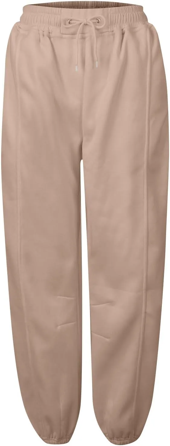 midelxp Womens Fleece High Waisted Sweatpants Baggy Comfy Stretch Workout Joggers Pants Casual Flowy Yoga Pants with Pockets