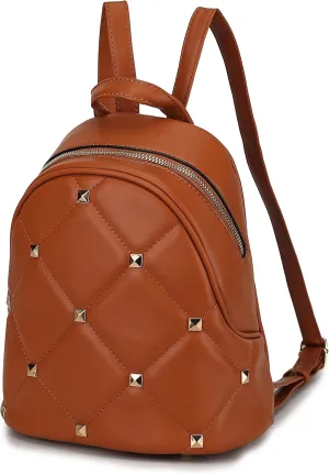 MKF Collection Backpack for women, Vegan Leather Top-Handle satchel Lady Travel Bookbag