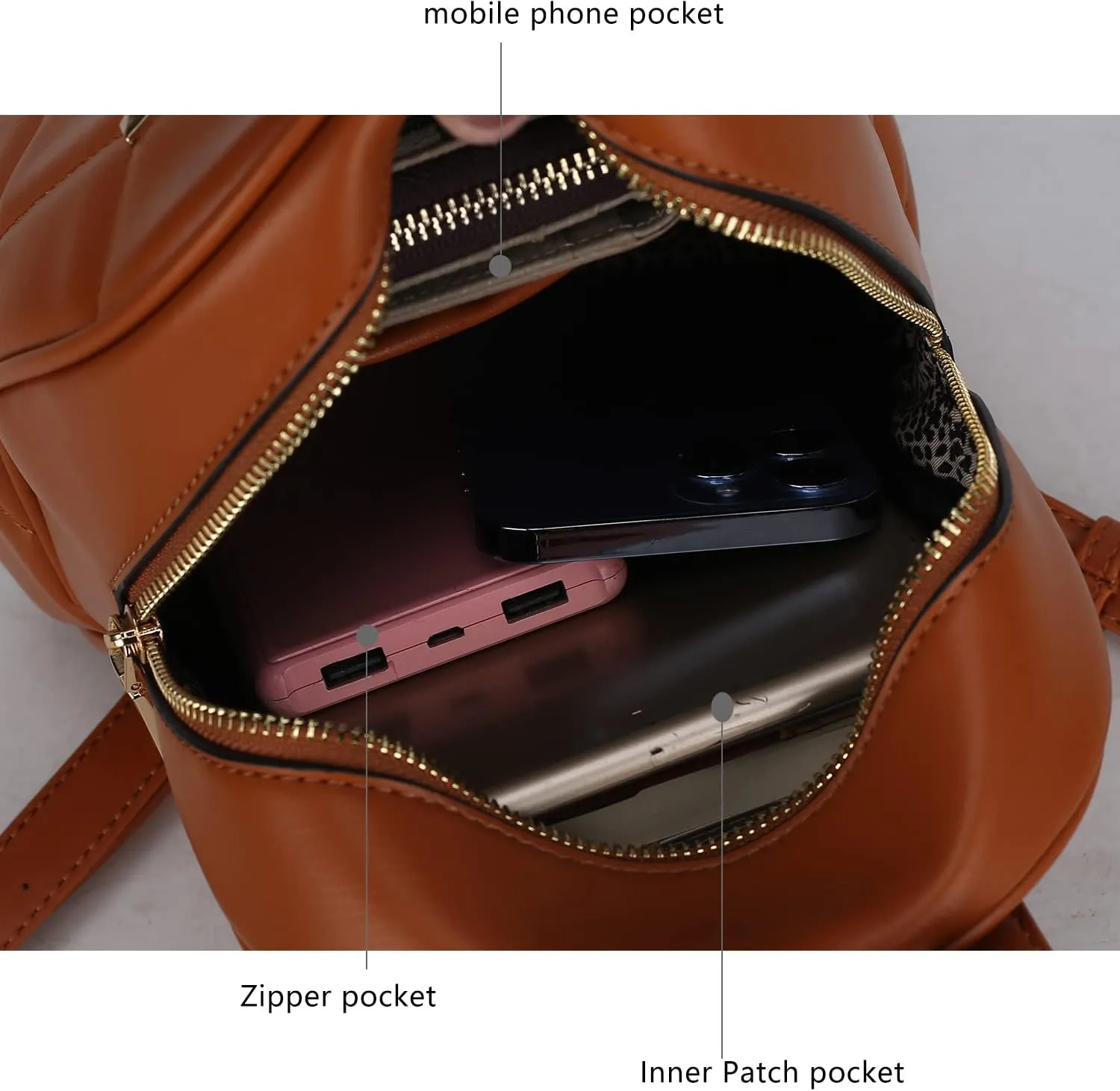 MKF Collection Backpack for women, Vegan Leather Top-Handle satchel Lady Travel Bookbag