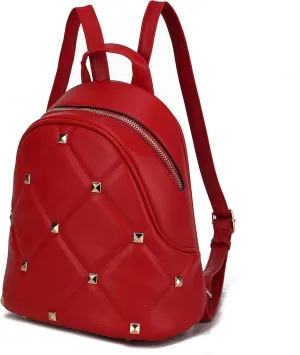 MKF Collection Backpack for women, Vegan Leather Top-Handle satchel Lady Travel Bookbag