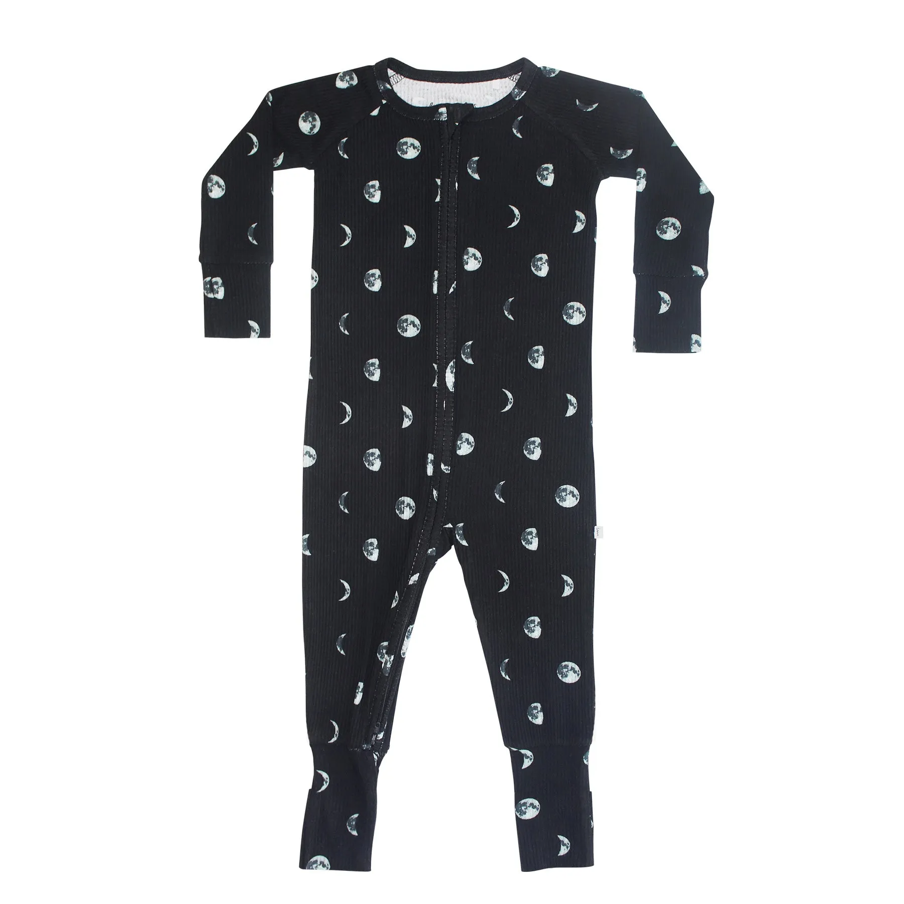 Moon Phases Small Ribbed Zip Romper
