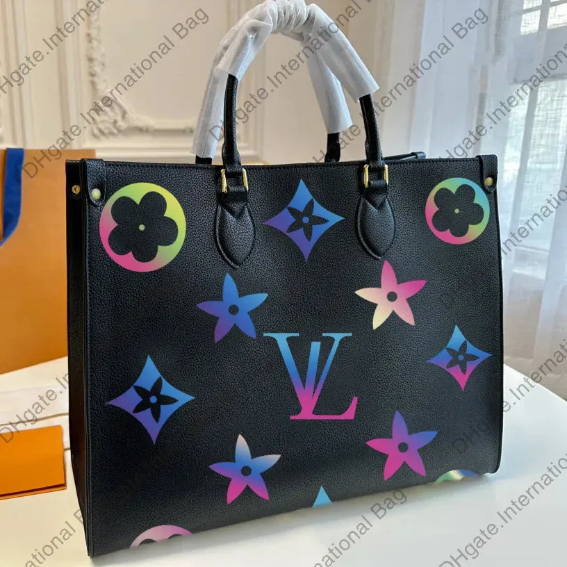 New Embossed Tote Bag for Women Large Capacity Leather Handbag Shopping Bags Neverfull Shopping and Crossbody Women's Shoulder Bag Traveling and On-the-Go Style