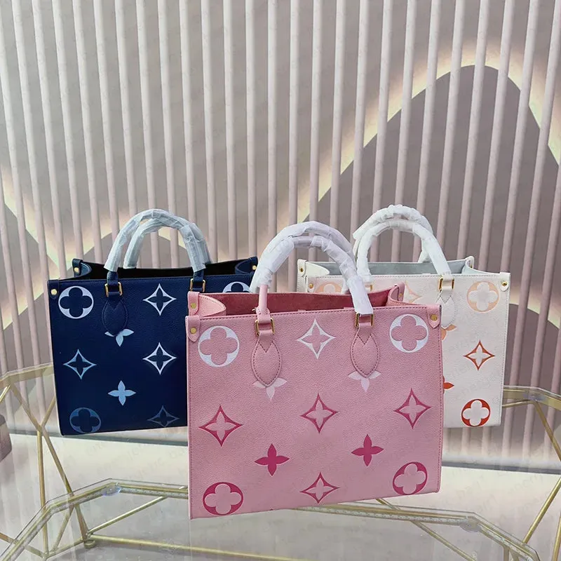 New Shoopping Bags High Quality the Tote Bags Designer Genuine Leather Shoulder Bags Embossed Fashion Crossbody Bags Women Tote Handbags Large Capacity Ladies 2023