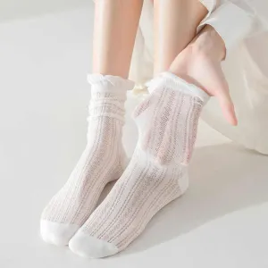 OEM Scrunch Pile up Socks Unisex-صلي وشعار مخطط جوارب
