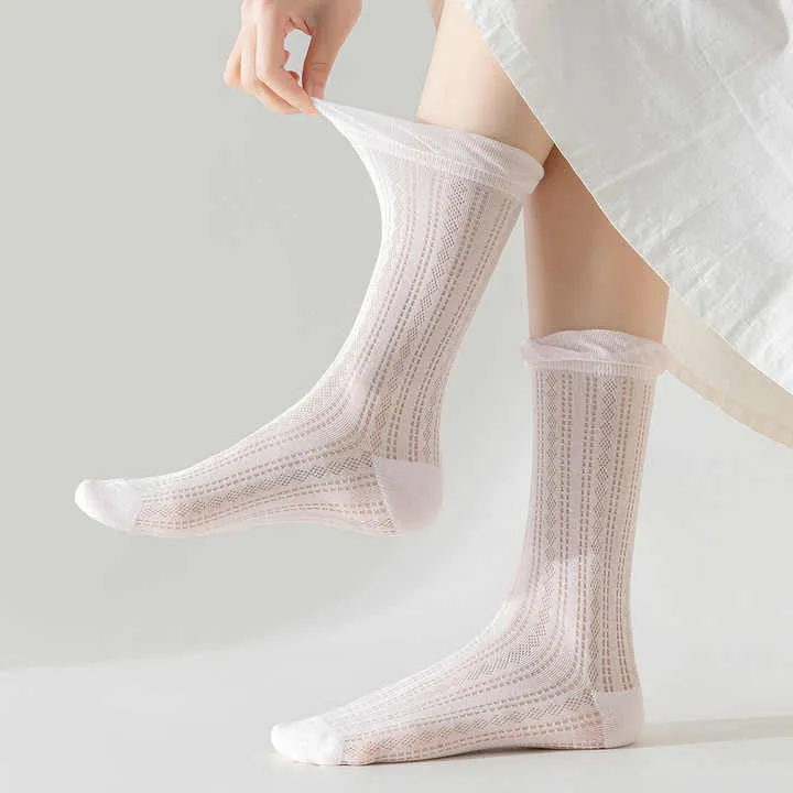 OEM Scrunch Pile up Socks Unisex-صلي وشعار مخطط جوارب