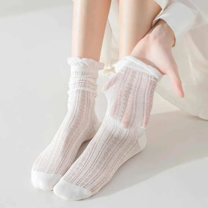 OEM Scrunch Pile up Socks Unisex-صلي وشعار مخطط جوارب