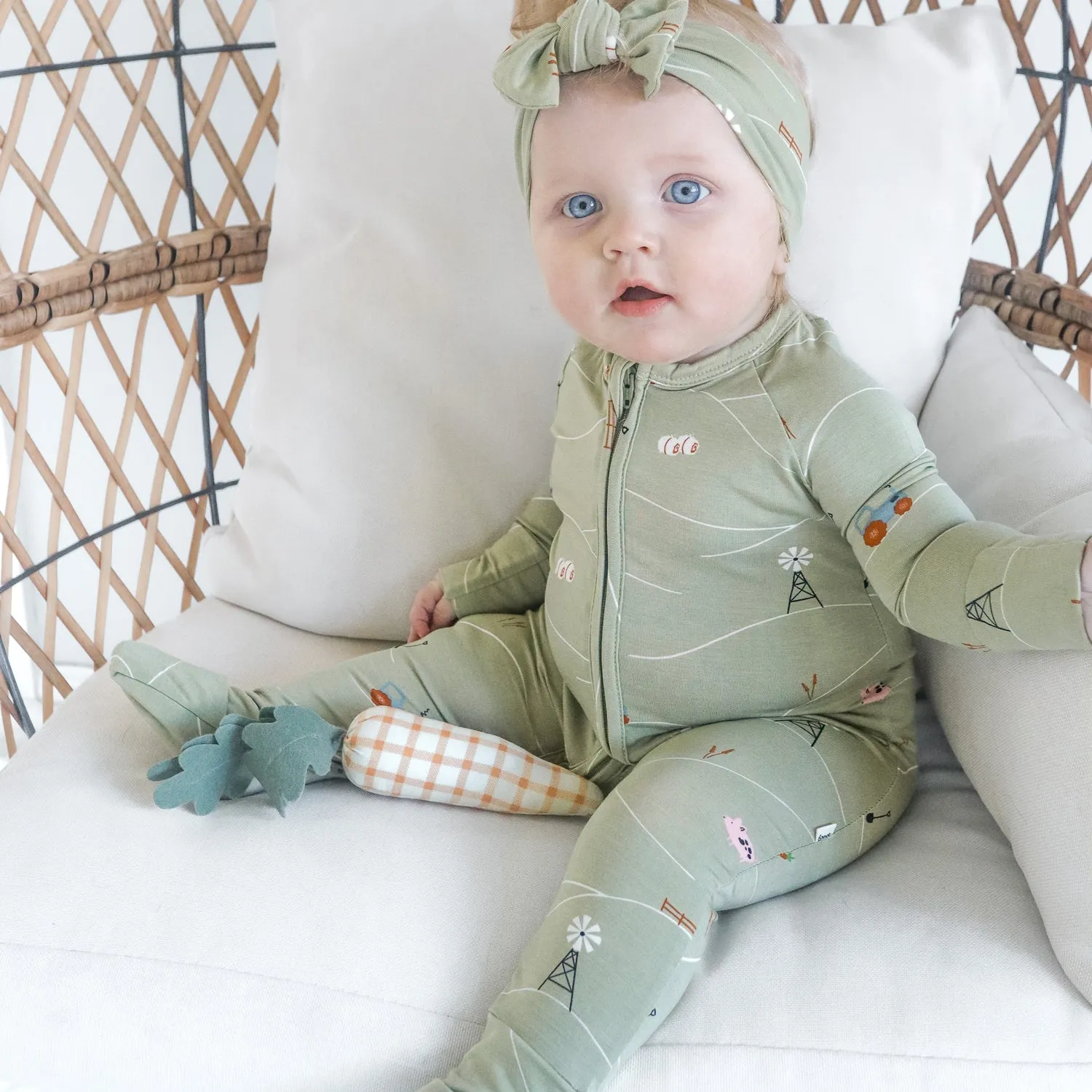 On The Farm Zip Romper