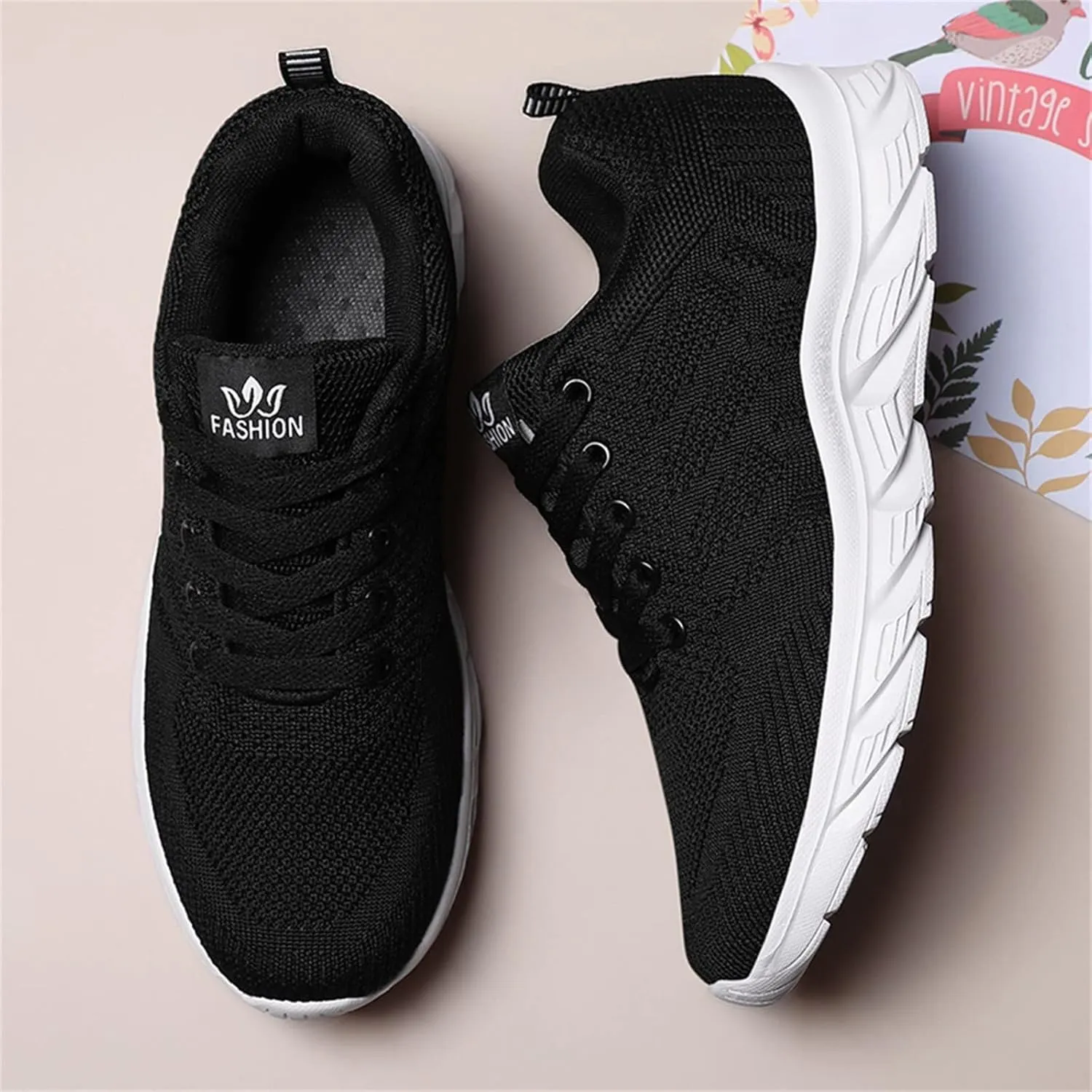 Orthopedic Casual Shoes for Women 2025 Lace Up Fashion Classic Comfort Flat Fashion Sneakers Comfortable Lightweight Flats Breathable Padded Insole Slip on Tennis Footwears with Arch Support