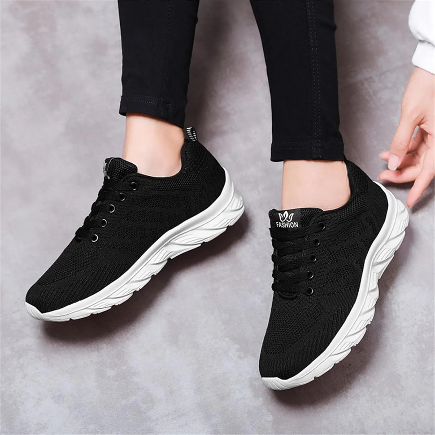Orthopedic Casual Shoes for Women 2025 Lace Up Fashion Classic Comfort Flat Fashion Sneakers Comfortable Lightweight Flats Breathable Padded Insole Slip on Tennis Footwears with Arch Support
